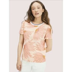 NWT Kate Spade Falling Flower T-Shirt Guava Juice Size Medium